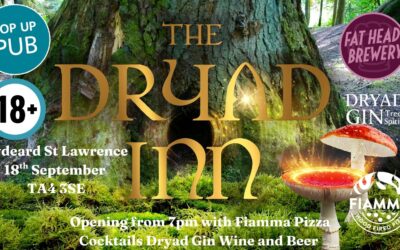 The Dryad Inn Pop Up Pub Friday 18th September 7pm Lydeard St Lawrence Village Hall – September – 18th